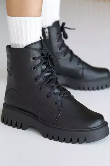 Женские ботинки кожаные зимние черные черные Tango 120 фото 1 — интернет-магазин Tapok