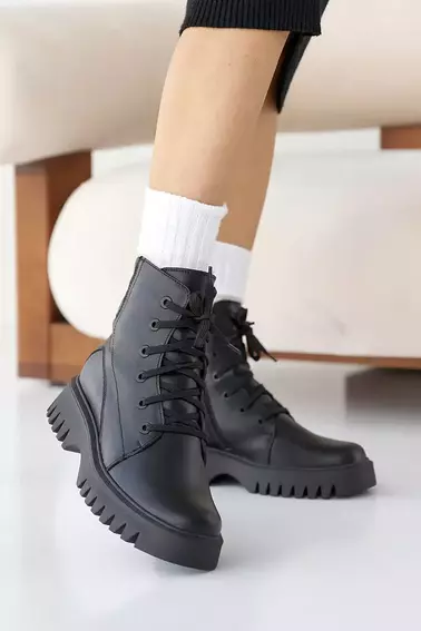 Женские ботинки кожаные зимние черные черные Tango 120 фото 3 — интернет-магазин Tapok