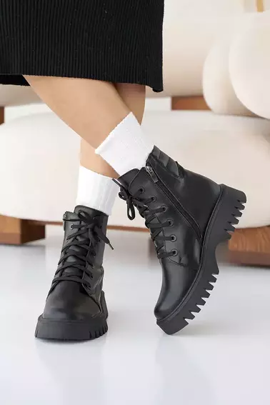 Женские ботинки кожаные зимние черные черные Tango 120 фото 4 — интернет-магазин Tapok