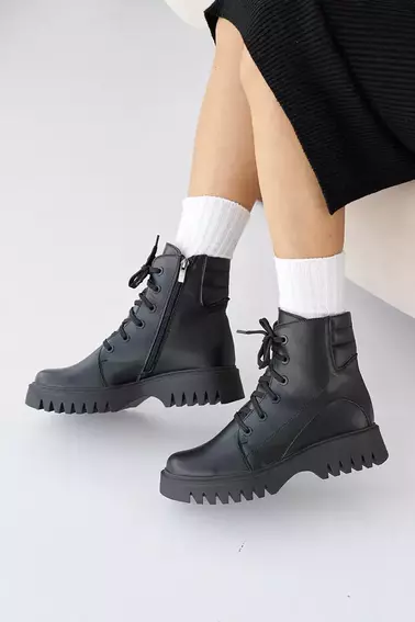 Женские ботинки кожаные зимние черные черные Tango 120 фото 6 — интернет-магазин Tapok