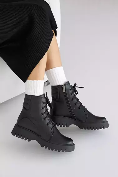 Женские ботинки кожаные зимние черные черные Tango 120 фото 8 — интернет-магазин Tapok