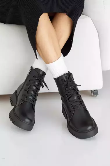 Женские ботинки кожаные зимние черные черные Tango 120 фото 9 — интернет-магазин Tapok