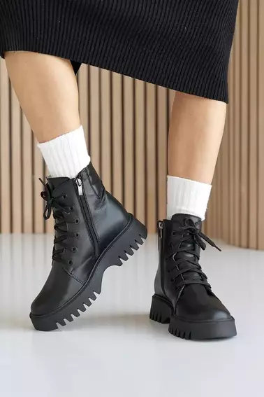 Женские ботинки кожаные зимние черные черные Tango 120 фото 11 — интернет-магазин Tapok