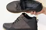 Чоловічі кросівки шкіряні зимові чорні-коричневі Emirro 100 на меху Фото 6
