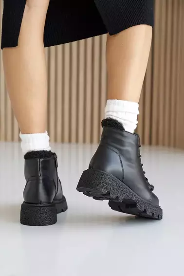 Женские ботинки кожаные зимние черные OLLI 24 фото 10 — интернет-магазин Tapok
