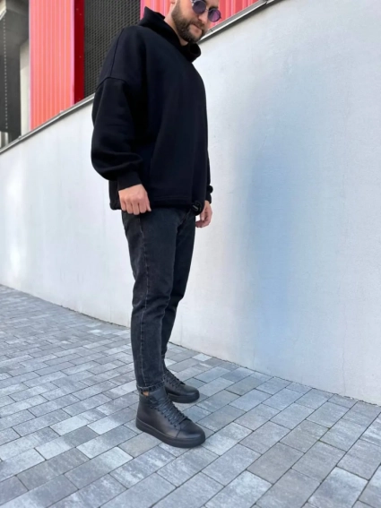 Ботинки мужские кожаные черного цвета зимние фото 9 — интернет-магазин Tapok