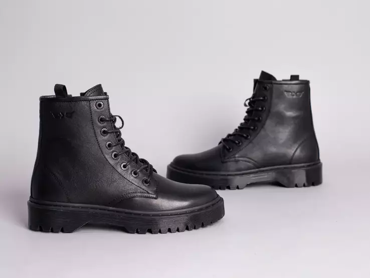 Ботинки мужские кожаные черные зимние фото 16 — интернет-магазин Tapok