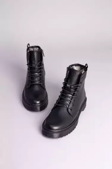 Ботинки мужские кожаные черные зимние фото 15 — интернет-магазин Tapok