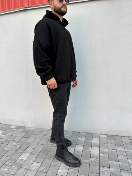 Ботинки мужские кожаные черные зимние фото 8 — интернет-магазин Tapok