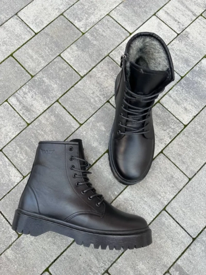 Ботинки мужские кожаные черные зимние фото 12 — интернет-магазин Tapok