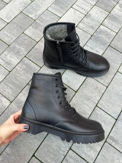 Ботинки мужские кожаные черные зимние фото 13 — интернет-магазин Tapok