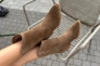 Ботинки казаки женские замшевые шоколадного цвета демисезонные Фото 5