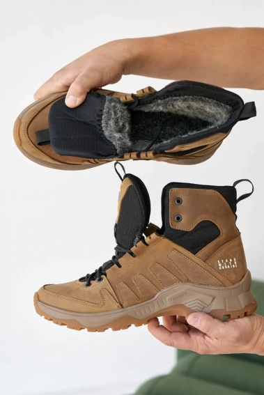 Чоловічі черевики шкіряні зимові бежеві Ice field T2 фото 7 — інтернет-магазин Tapok
