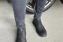 Ботинки мужские из нубука черного цвета демисезонные Фото 2