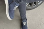 Ботинки мужские из нубука синего цвета демисезонные Фото 5