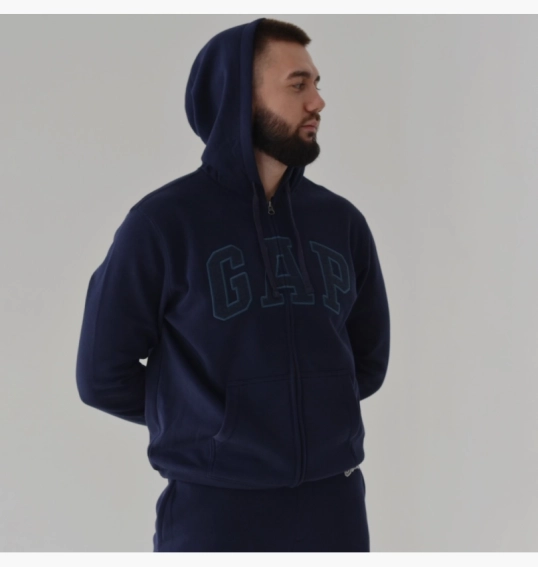 Толстовка чоловіча Gap Logo Zip Hoodie Tapestry Navy 218871561 фото 29 — інтернет-магазин Tapok