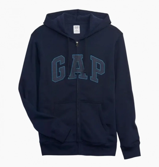 Толстовка Gap Logo Zip Hoodie Tapestry Navy 218871561 фото 1 — интернет-магазин Tapok