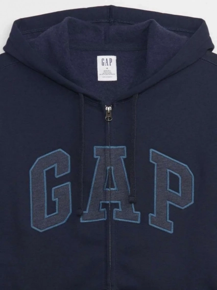 Толстовка Gap Logo Zip Hoodie Tapestry Navy 218871561 фото 3 — интернет-магазин Tapok