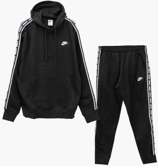 Спортивний костюм чоловічий Nike Club Fleece Graphics Hooded Track Suit Black FB7296-010 фото 6 — інтернет-магазин Tapok