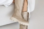 Женские ботинки кожаные зимние бежевые Caiman М20 высокие Фото 4