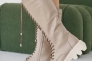 Женские ботинки кожаные зимние бежевые Caiman М20 высокие Фото 11