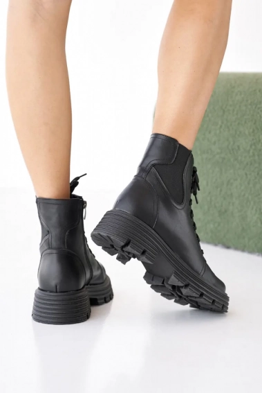 Жіночі черевики шкіряні зимові чорні Tango 717 фото 7 — інтернет-магазин Tapok
