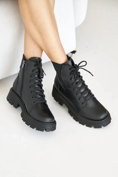 Жіночі черевики шкіряні зимові чорні Tango 717 фото 9 — інтернет-магазин Tapok