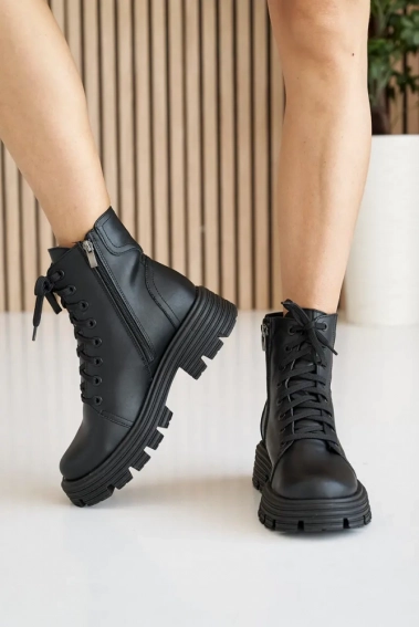 Жіночі черевики шкіряні зимові чорні Tango 717 фото 11 — інтернет-магазин Tapok