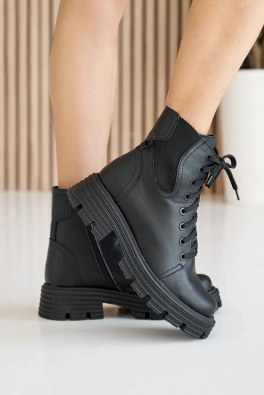 Жіночі черевики шкіряні зимові чорні Tango 717 фото 12 — інтернет-магазин Tapok