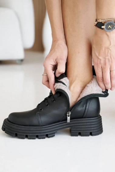 Жіночі черевики шкіряні зимові чорні Tango 717 фото 13 — інтернет-магазин Tapok
