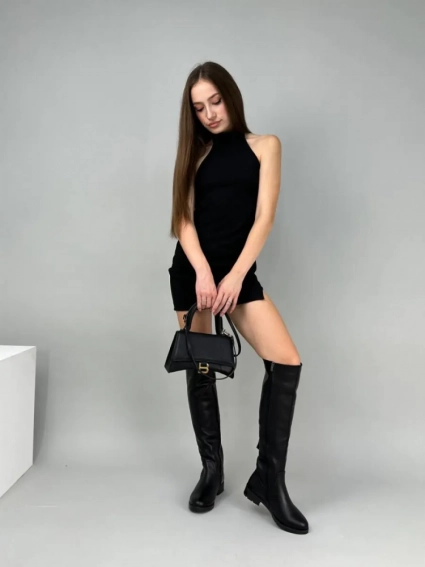 Сапоги женские кожаные черные зимние фото 9 — интернет-магазин Tapok