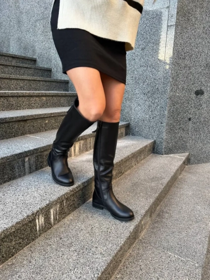 Сапоги женские кожаные черные зимние фото 18 — интернет-магазин Tapok