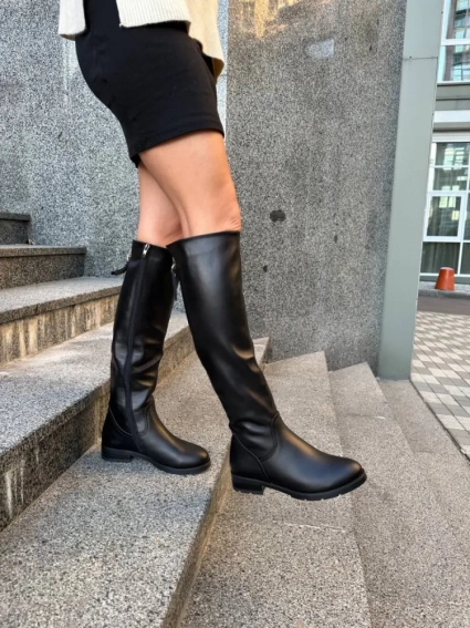 Сапоги женские кожаные черные зимние фото 19 — интернет-магазин Tapok