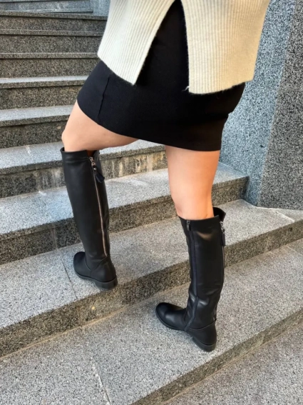 Сапоги женские кожаные черные зимние фото 20 — интернет-магазин Tapok