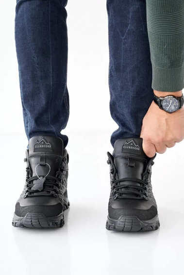 Чоловічі черевики шкіряні зимові чорні Clubshoes B 4 бот фото 2 — інтернет-магазин Tapok