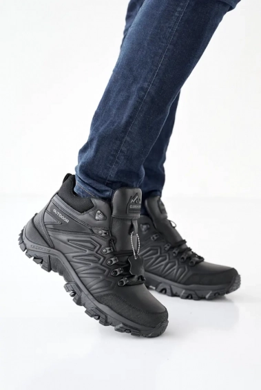 Чоловічі черевики шкіряні зимові чорні Clubshoes B 4 бот фото 3 — інтернет-магазин Tapok