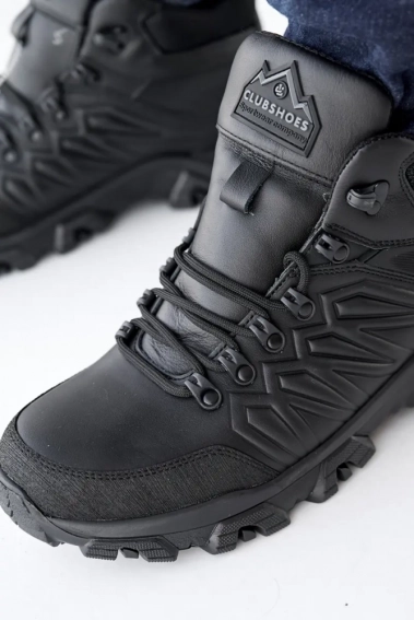 Мужские ботинки кожаные зимние черные Clubshoes B 4 бот фото 5 — интернет-магазин Tapok