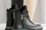 Підліткові черевики шкіряні зимові чорні-сірі Nivas П 4 Фото 4