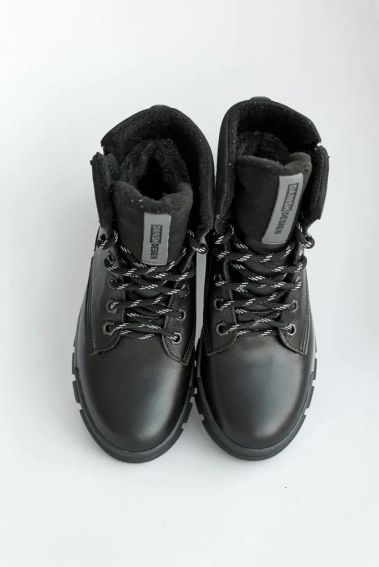 Підліткові черевики шкіряні зимові чорні-сірі Nivas П 4 фото 5 — інтернет-магазин Tapok