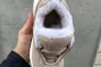 Женские кроссовки кожаные зимние бежевые Emirro 10845-505. Фото 5