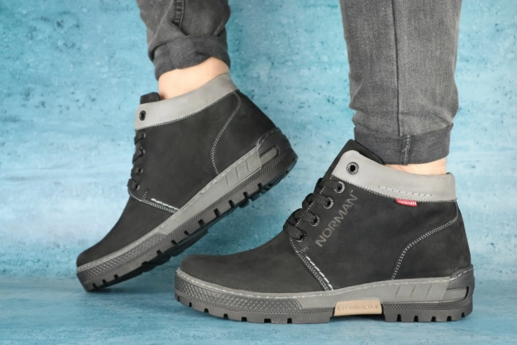 Мужские ботинки нубуковые зимние Norman 158 фото 2 — интернет-магазин Tapok