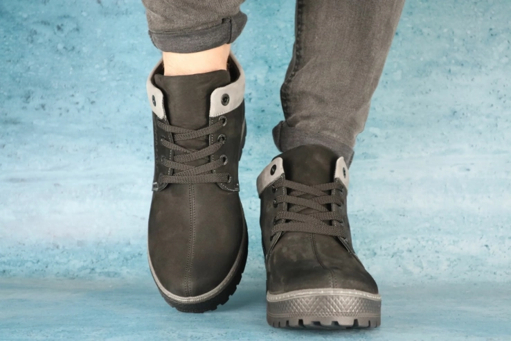 Чоловічі черевики нубукові зимові  Norman 158 фото 4 — інтернет-магазин Tapok