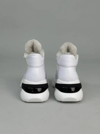 Кроссовки женские кожаные белого цвета зимние фото 12 — интернет-магазин Tapok