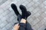 Ботинки женские замшевые черного цвета низкий ход зимние Фото 7