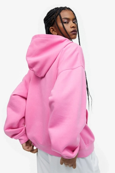 Толстовка H&M Oversized Hooded Jacket Pink 1131631004 фото 4 — інтернет-магазин Tapok