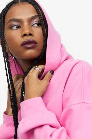 Толстовка H&M Oversized Hooded Jacket Pink 1131631004 фото 5 — інтернет-магазин Tapok