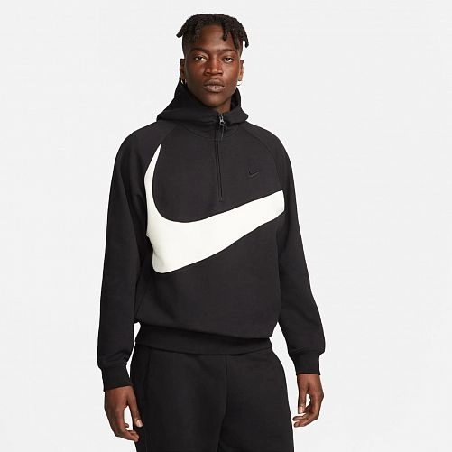 Мужская кофта M NIKE SWOOSH FLC HZ HOODIE DX0566-013 фото 1 — интернет-магазин Tapok