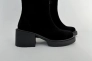 Ботинки женские замшевые черные на каблуках демисезонные Фото 10