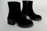 Ботинки женские замшевые черные на каблуках демисезонные Фото 11