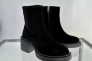 Ботинки женские замшевые черные на каблуках демисезонные Фото 12